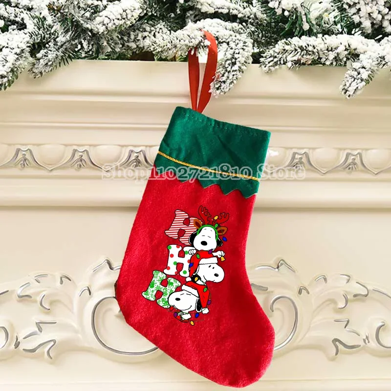 سنوبيس جوارب عيد الميلاد الكرتون الجوارب بنين بنات كاندي الكأس حقيبة التخزين شجرة عيد الميلاد ديكورات المنزل الاطفال هدية السنة الجديدة #3