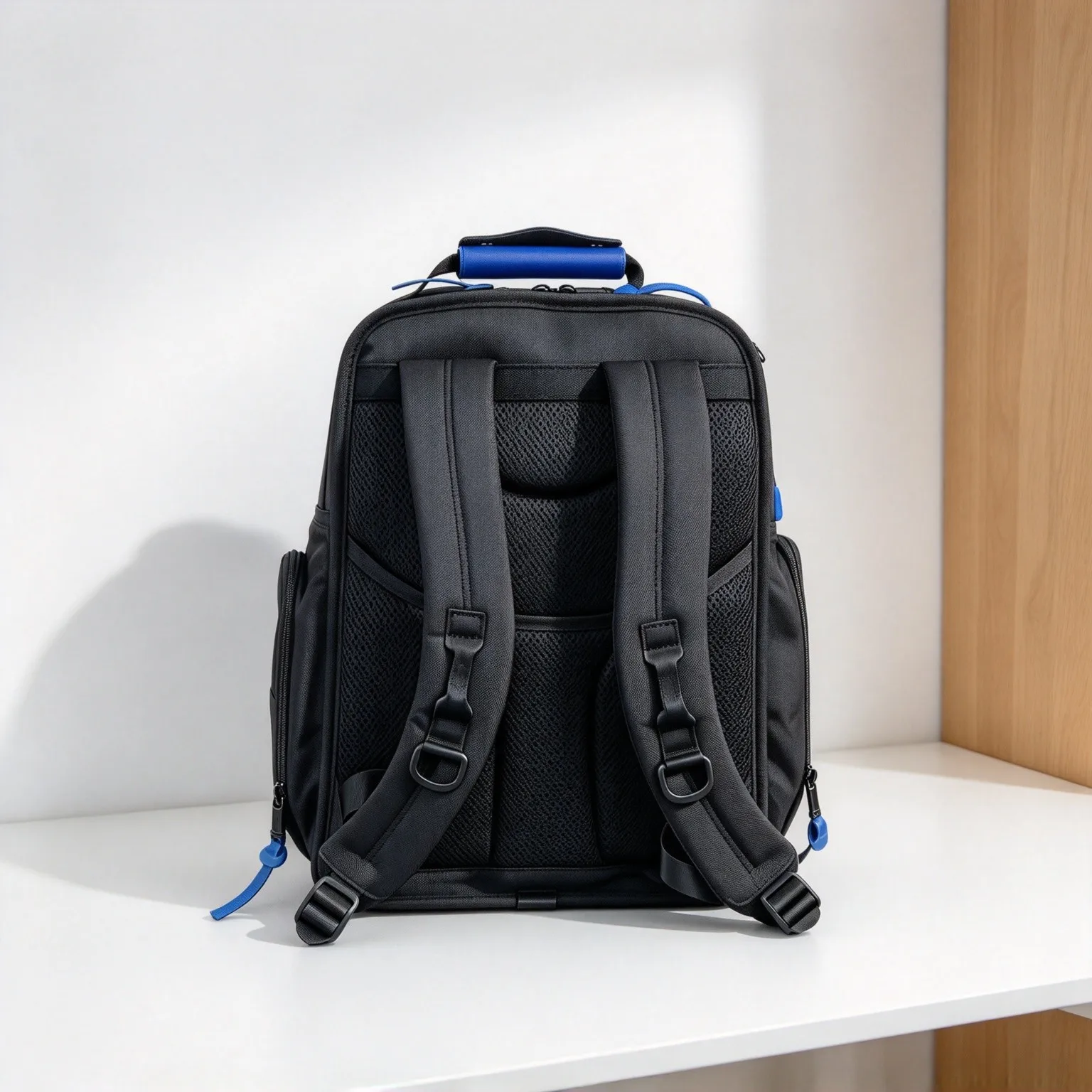 Men Nylon Business Backpack Classic Fashion Versatile Rucksack Business Commute Travel Bag