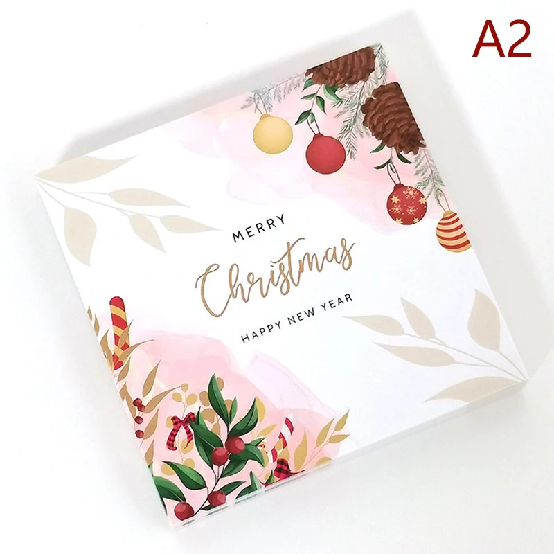 Tarjeta de felicitación de Feliz Navidad, tarjetas de regalo para Año Nuevo, tarjetas de papel en blanco, tarjetas de invitación de Navidad para invitados, 30 unids/lote por paquete