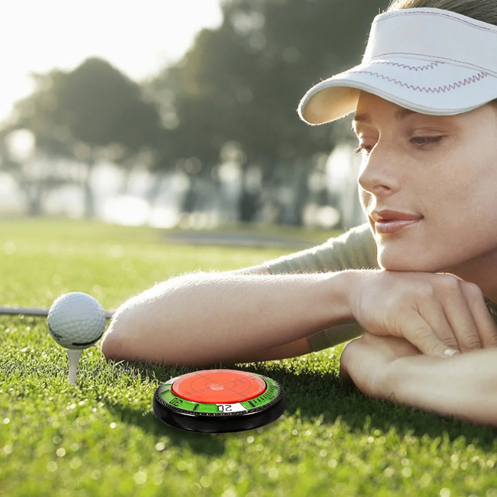 

2Pcs Portable Golf Ball Markers ABS Material Sturdy Design Small Friction Stable Trajectory Environmentally Safe