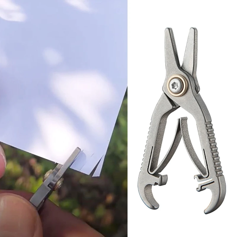 Outdoor Eyebrow Nose Hair Scissors Face Trimming Tool Titaniums Alloys Snap Lock Scissors Makeup Beauty Tool 24BD