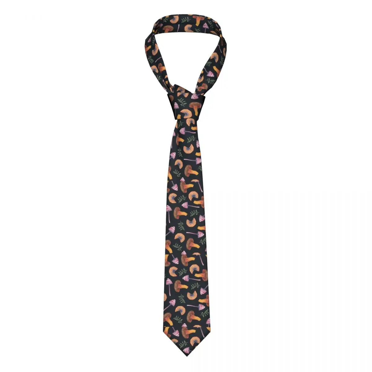 Mushrooms Tropical Pattern Necktie Men Women Polyester 8 cm Neck Ties for Mens Slim Wide Shirt Accessories Gravatas Office