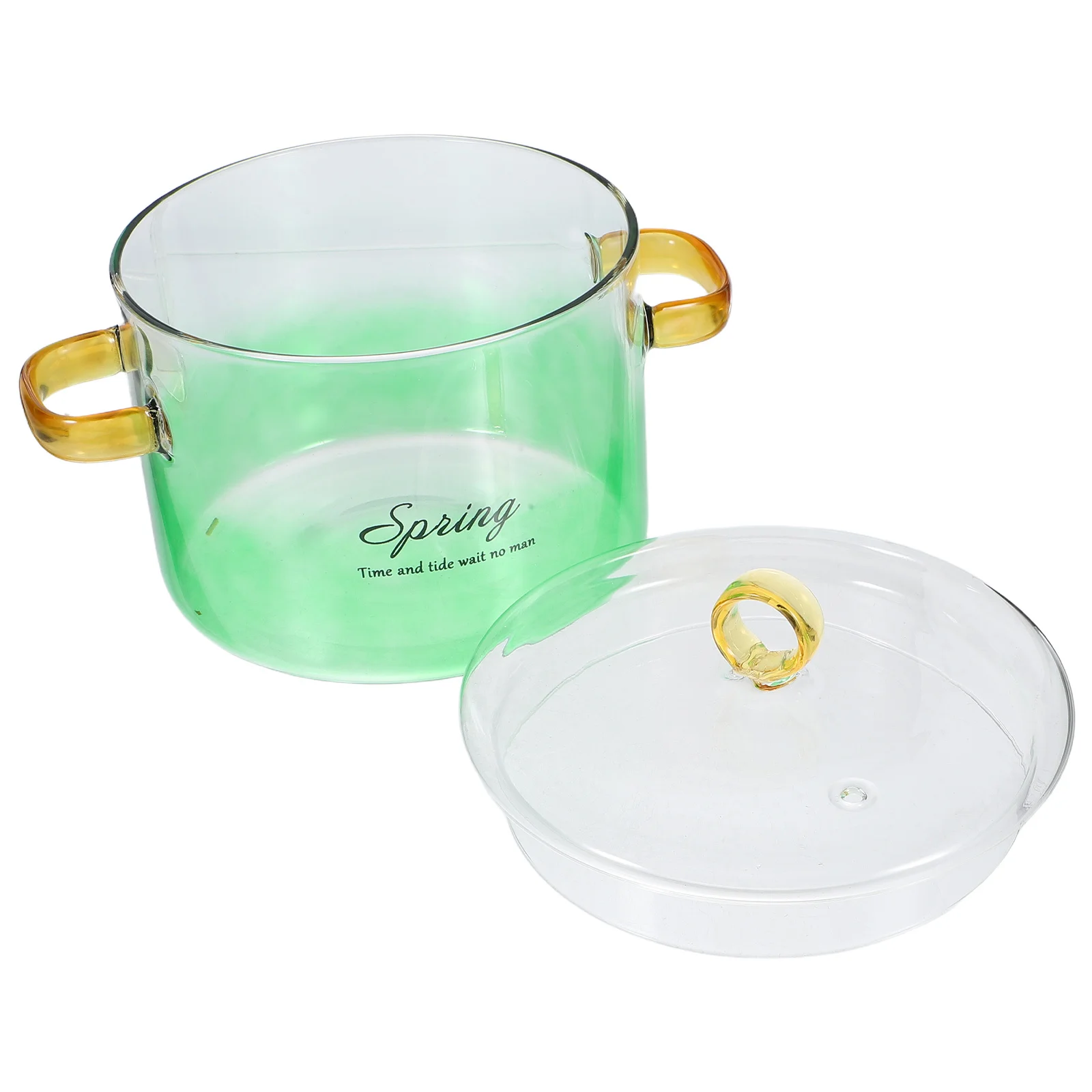 

Glass Stew Pot Clear Lid Heat Resistant Double Handles for Soup Noodle Milk Pasta Cooking 1500ml Heat Resistant Glass Pot