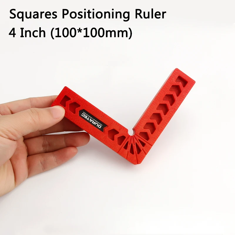 100x100mm 4inch Squares Positioning Ruler 90 Degree Right angle Clamp L-type Fixing Accessories Corner Ruler Woodworking Tools