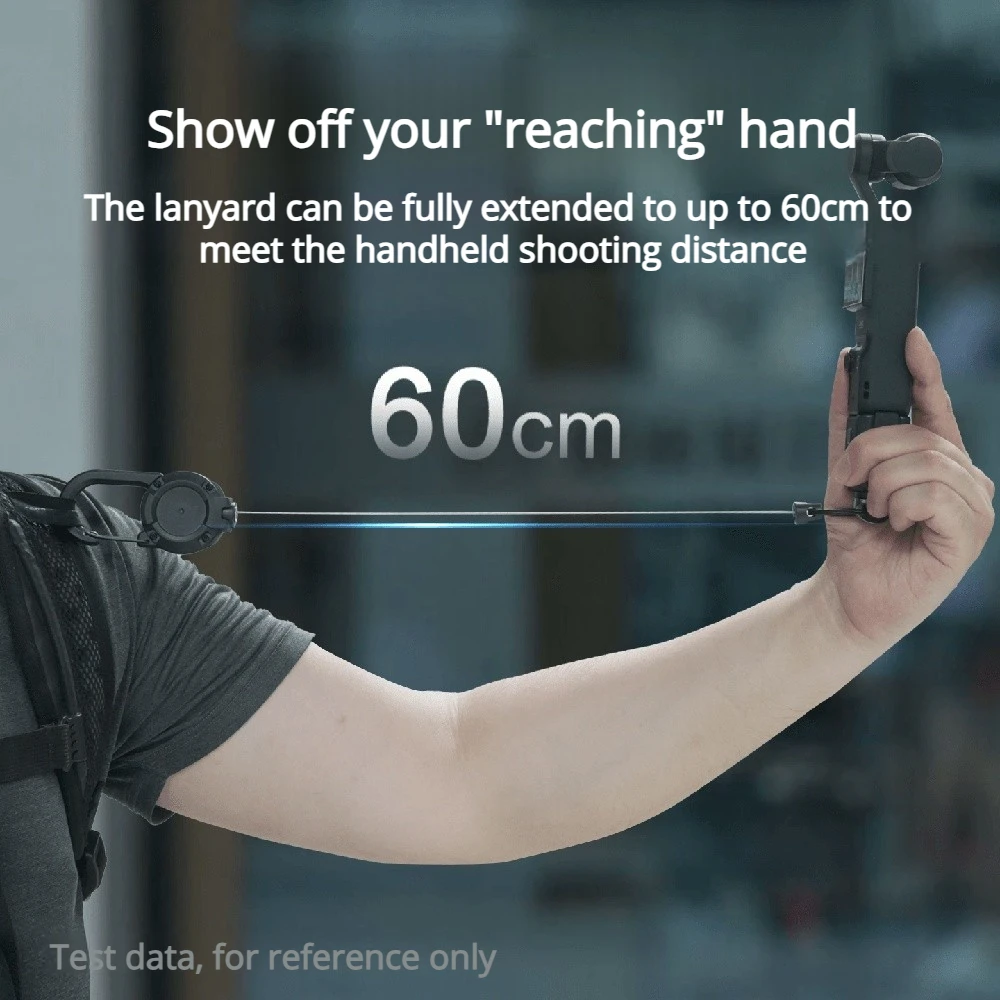 حقيبة ظهر قابلة للسحب بإبزيم مضاد للسقوط سريع الإصدار ومحول تلسكوبي لملحقات الكاميرا الرياضية DJI OSMO 360 Pocket3