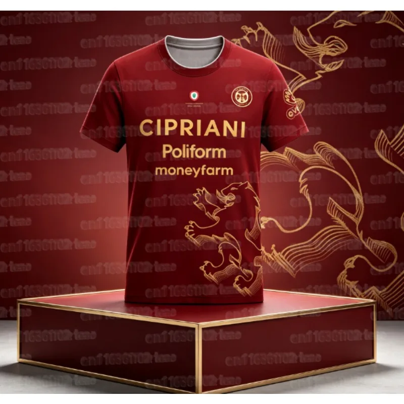 Ravenna Football Fan Uniform Men's and Women's Summer Sports Oversized T-shirt Breathable Quick Drying Streetwear Family Style