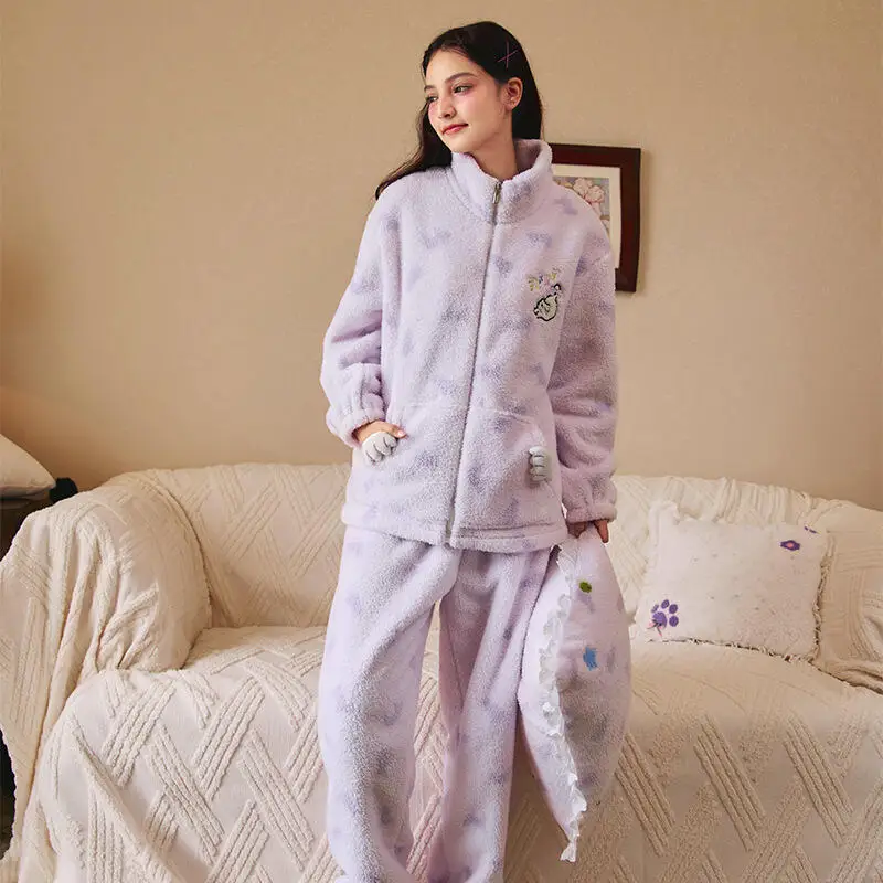 

Women's Clothing Pajamas Winter Thicken Keep Warm Suit At Home Outdoors Comfortable Sleep Ventilate Cute Exquisite Fashion