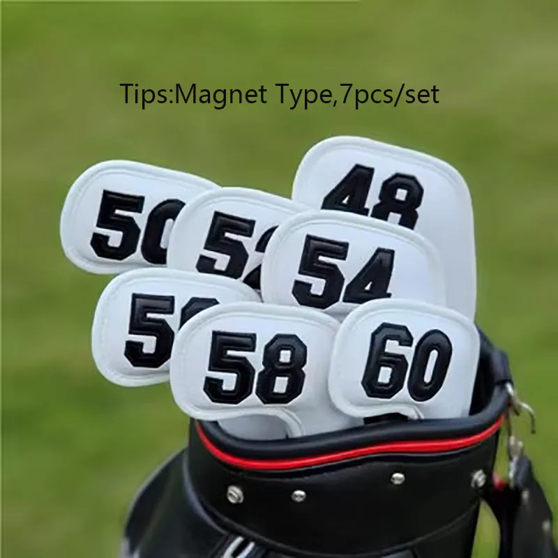 New Golf Wedge Cover Magnetic Buckle Golf  Headcover Waterproof PU Leather Golf Cover 48 50 52 54 56 58 60 Golf Club accessories