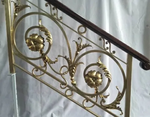 Luxury Solid Pure Bronze Railing Balcony Balustrades Staircase China Design - view 6