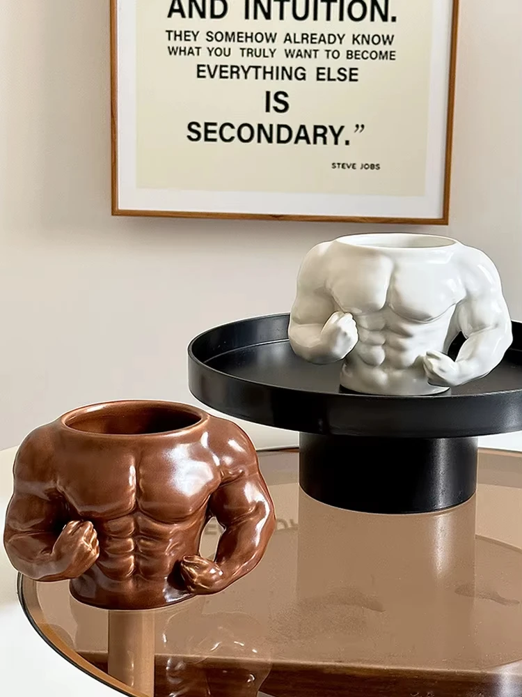 Muscle Water Mug Couple Funny Ceramic Cup Ancient Greek Sculpture Body Art Milk Coffee Mug Holiday Little Gifts