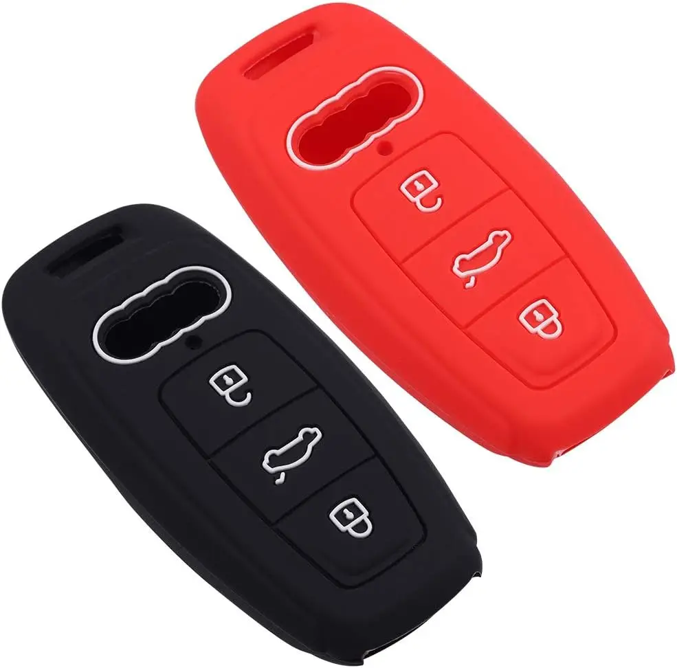 Key Fob Cover Case for Audi 2023 2022 Q4 Q7 A6 E-Tron A6L A8L A6 A7 Q8 Car Keychain Key Holder Shell Accessories