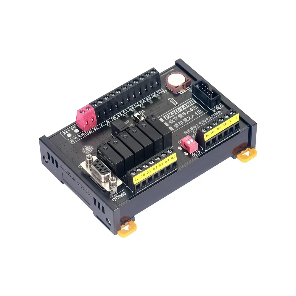 amsamotion-fx3u-14mr-reemplaza-melsec-plc-2ai-1ao-8di-6do-modbus-salida-analogica-entrada-tipo-rele-para-mitsubishi