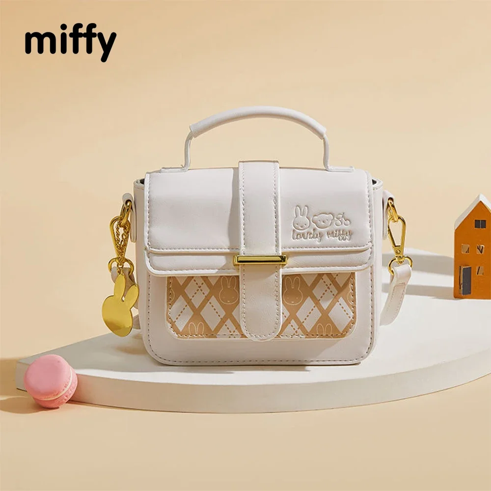 Kawaii Miffy Boris Women's Crossbody Tote Vintage Niche College Shoulder Bag Holding Storage Bag Christmas Birthday Gift