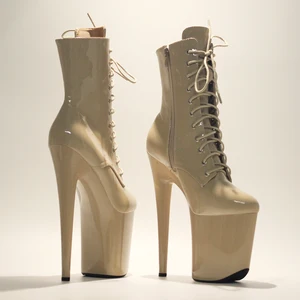 Gothic -Stiefel für Pole Dance, sexy Stripper Stiefel, auf Lager, 20 cm 12 Hauptverkaufsstartsprung 20 cm - №4