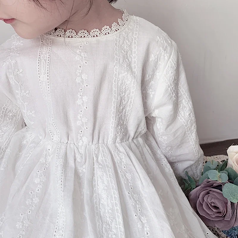 Abito da principessa in cotone a maniche lunghe per bambini abito da principessa in cotone a maniche lunghe per bambina vestito da bambina straniero