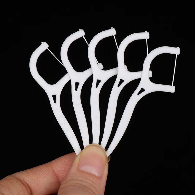 50/100Pcs Disposable Dental Flosser Interdental Brush Toothpicks Teeth Cleaning For Personal Teeth Care