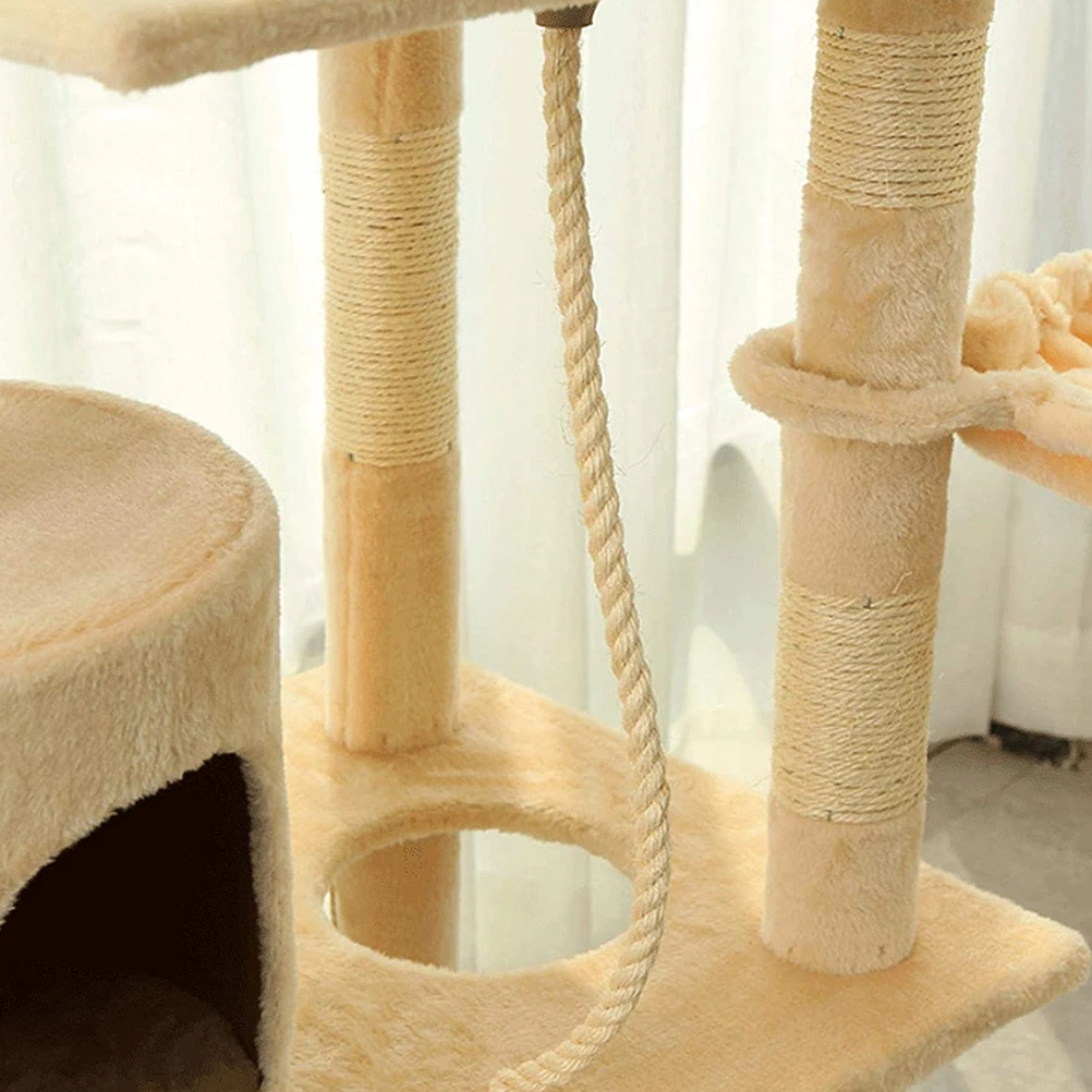 

Hemp Rope Hanging Tag Natural Cat Scratcher Twine Decorative Sisal Replacement for Tree