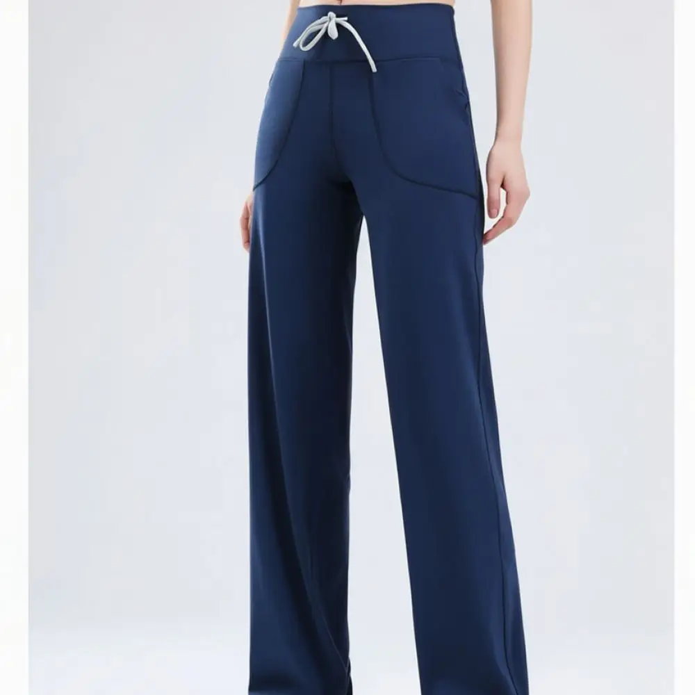 Comfy Wide Leg Yoga Pants Women High Waist Loose Fitness Trousers Athletic Activewear Stretchy Casual Sports Running Leggings