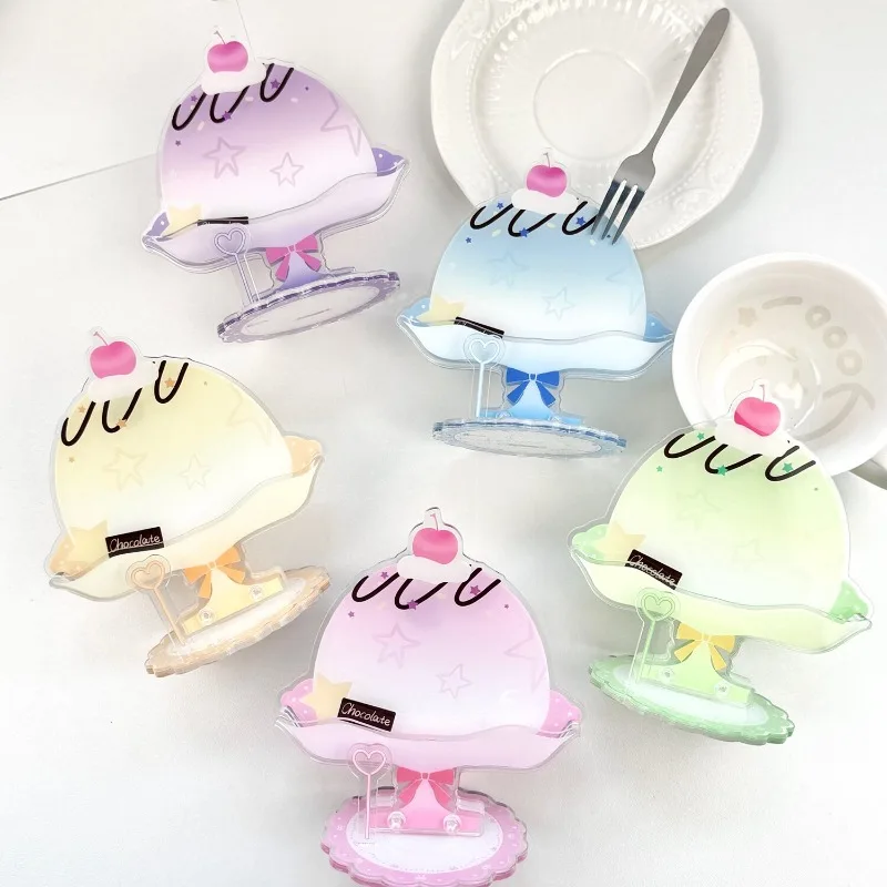 Shaved Ice Cup Semi‑Open Acrylic Display Frame, 58/65/75mm Badge, 3inch Photocard & Stand Holder, for Anime Kpop Merch Decor