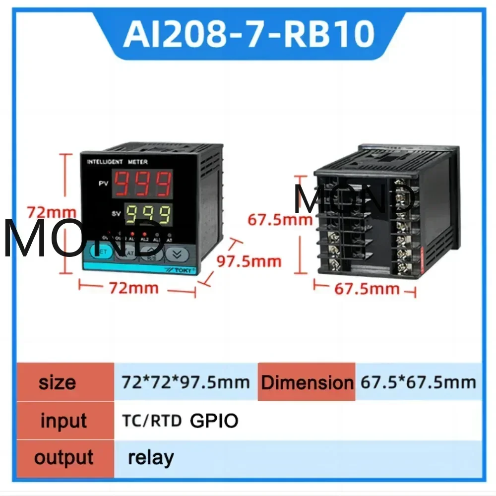 TOKY Temperature Controller A1208 Intelligent Meter AI208-4-RB10 AI208-6-RB10 AI208-7-RB10 AI208-8-RB10 AI208-9-RB10