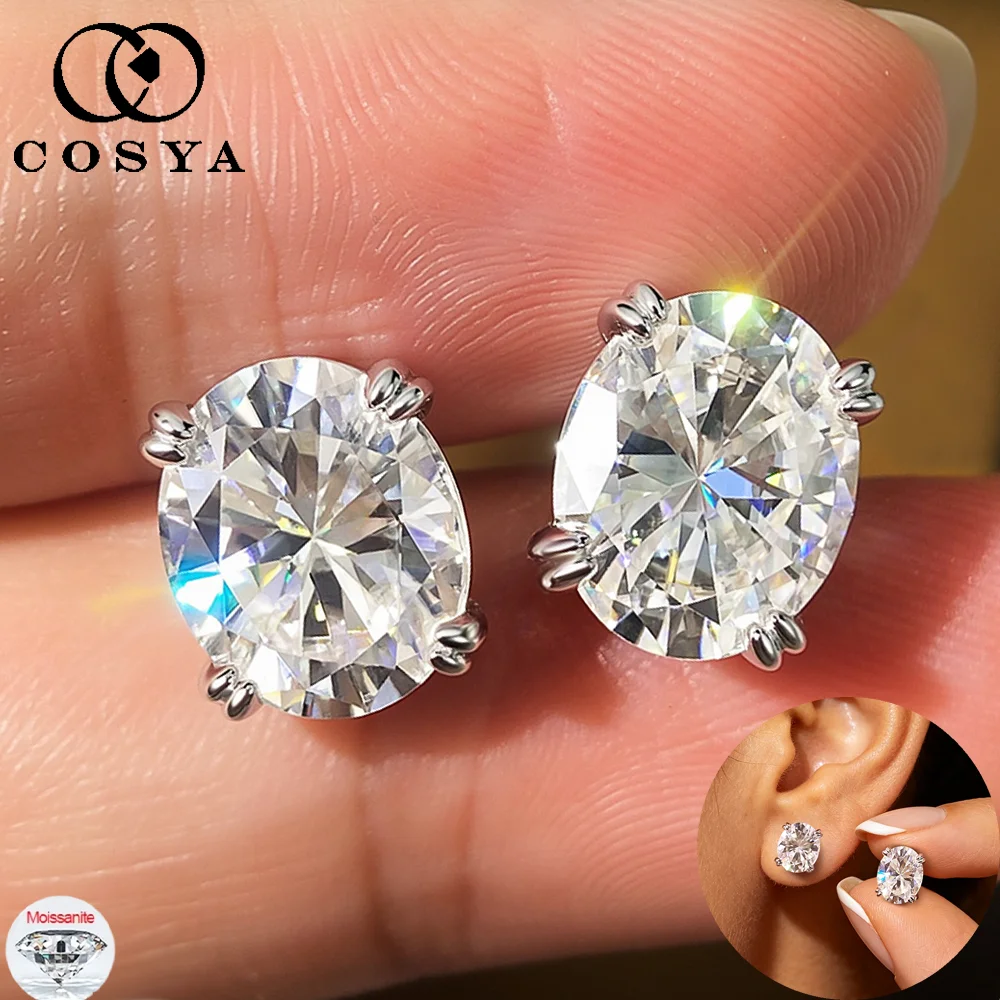 cosya-5ct-9-11mm-oval-cut-moissanite-diamond-earrings-for-women-925-sterling-silver-d-color-vvs1-certified-wedding-fine-jewelry
