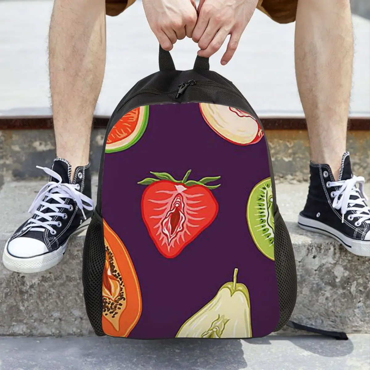 

Sexy Vulva Fruits Backpack Daypack Large Capacity Boys Girls BookBag School Bag Shoulder Bags for Men Women