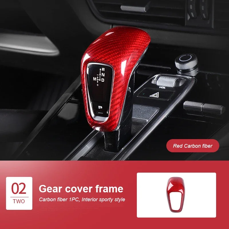 สำหรับ Porsche Cayenne 2018 2019 2020 2021 2022 2023 2024 กรอบตกแต่งภายในรถยนต์ที่ทำจากคาร์บอนไฟเบอร์แท้