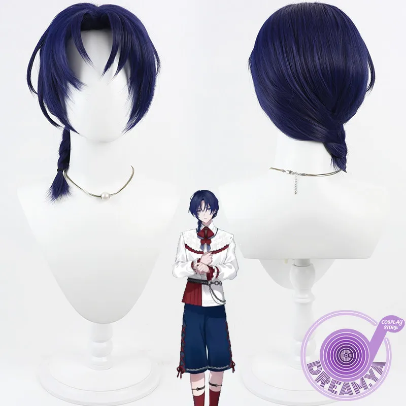 

Hanakago Tsubasa Cosplay Wig Vtuber Blue Braided Heat Resistant Synthetic Hair Halloween Party Role Play Carnival + Free Wig Cap