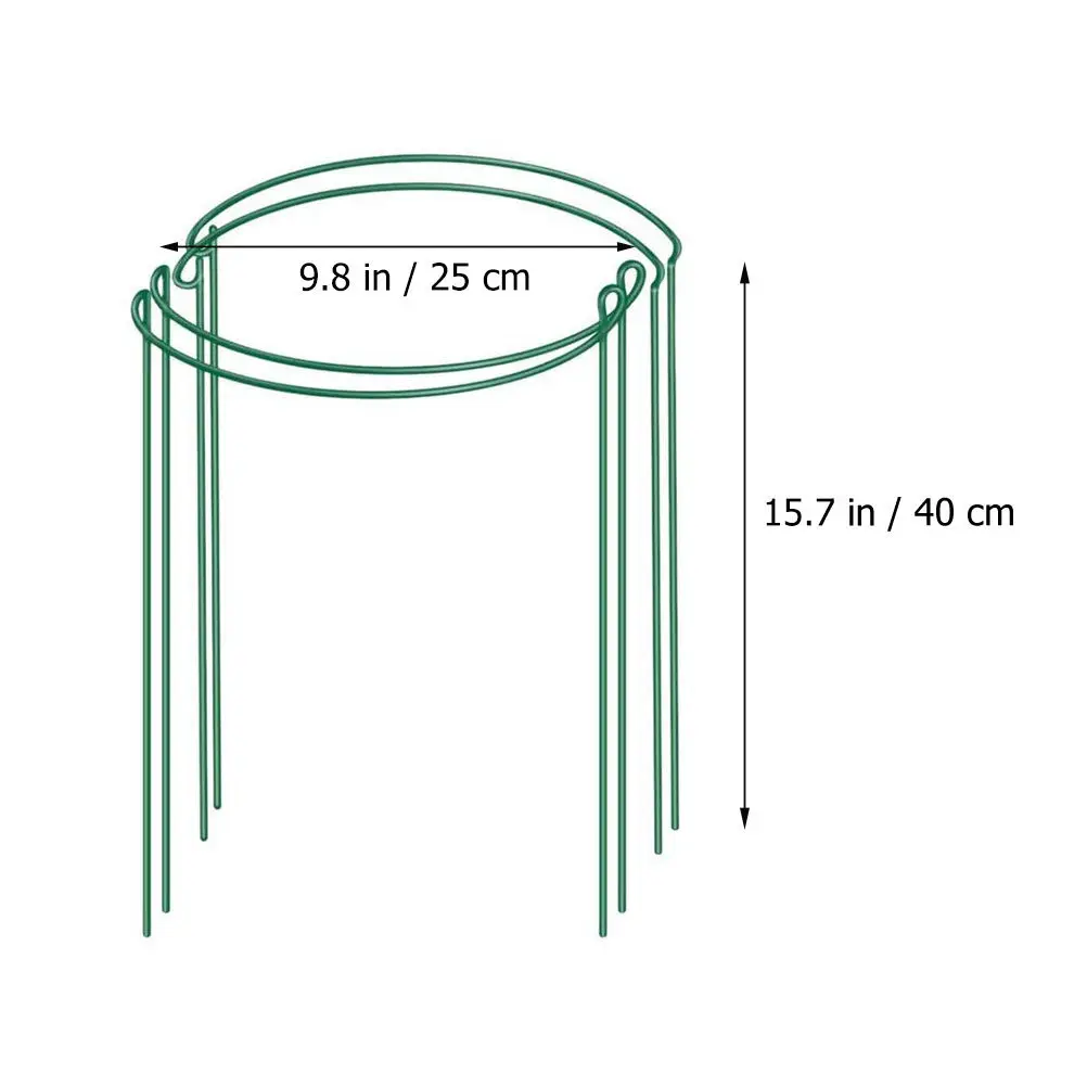 4Pcs Robust Semicircular Plant Support Frame Flower Support Frame Garden Trellis for Vining Plants Potted Flowers Plant Cage