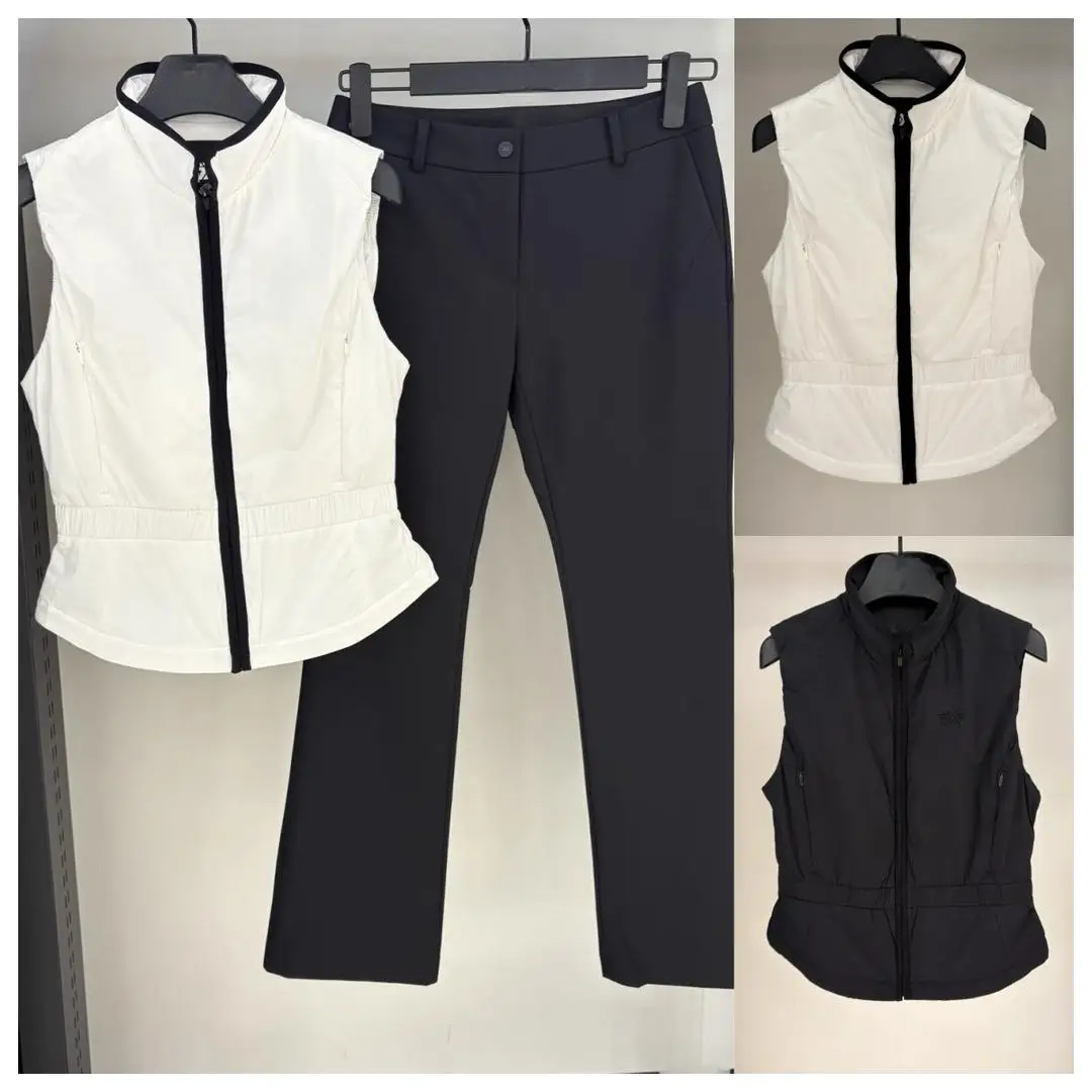 Autumn Winter Women Golf Padded Vest Warm Waist Slimming Fluffy Not Bulky Casual Sports Gilet