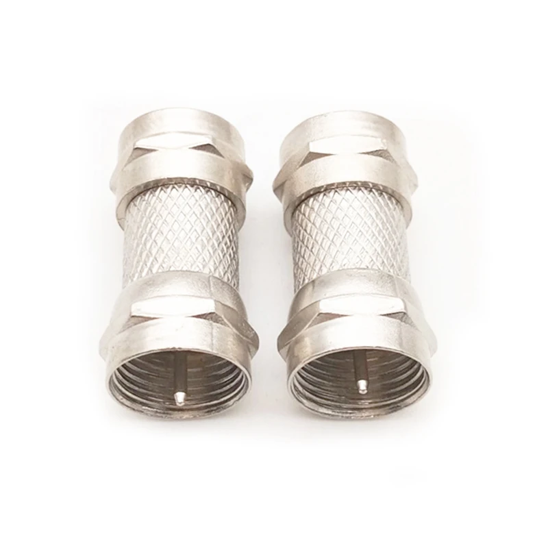 TV Aerial Antenna Adapter F Male to F Male RF Coax Connector Straight Adaptor
