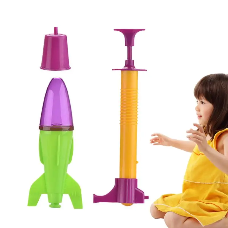 Rocket Model Toys Developmental Pump Rocket Adjustable Preschool Education Rocket Toy For Courtyards Science Classroom Stadiums