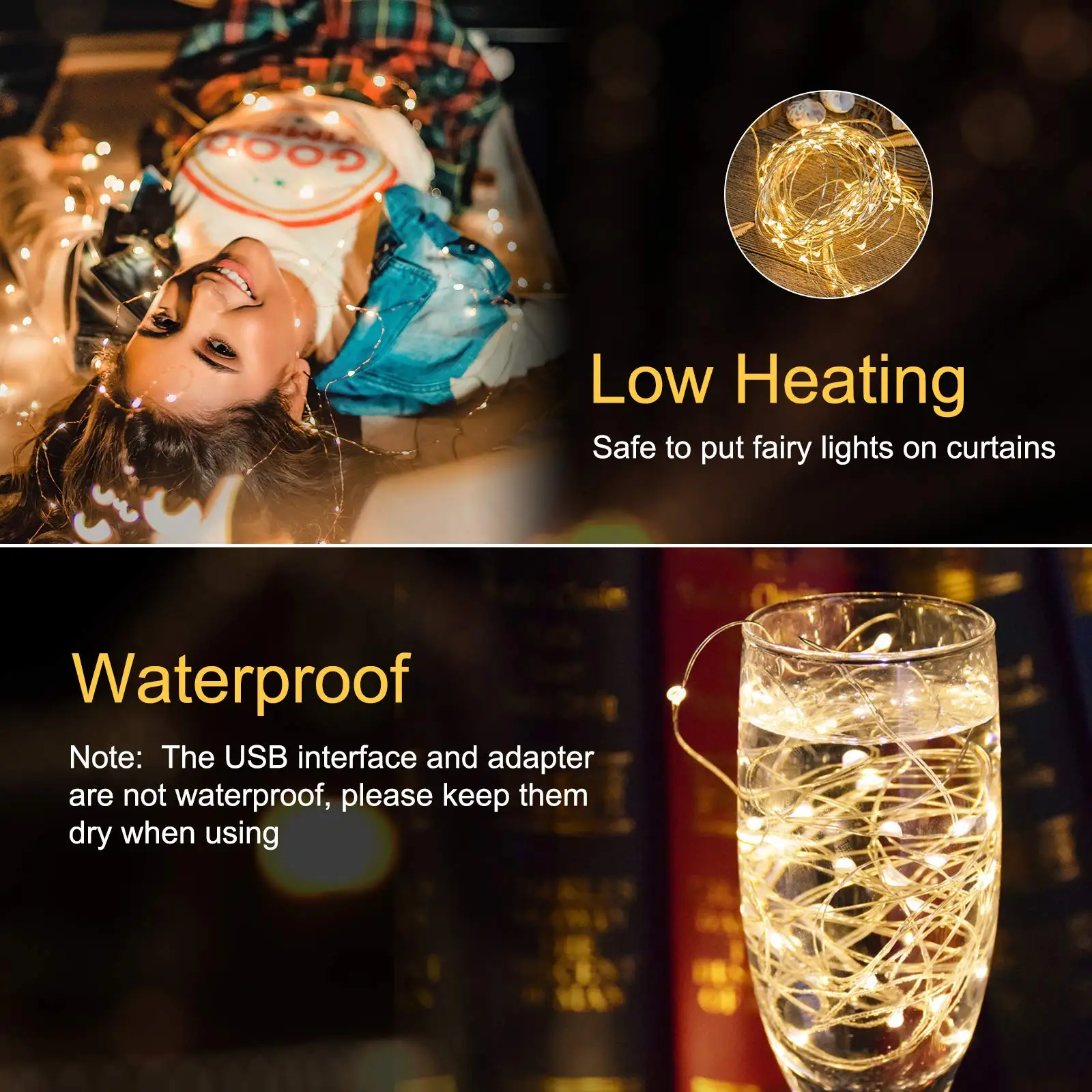 ستارة جارلاند على النافذة USB قوة الجنية أضواء اكليل مع جهاز التحكم عن بعد السنة الجديدة جارلاند Led أضواء زينة عيد الميلاد-8 أوضاع