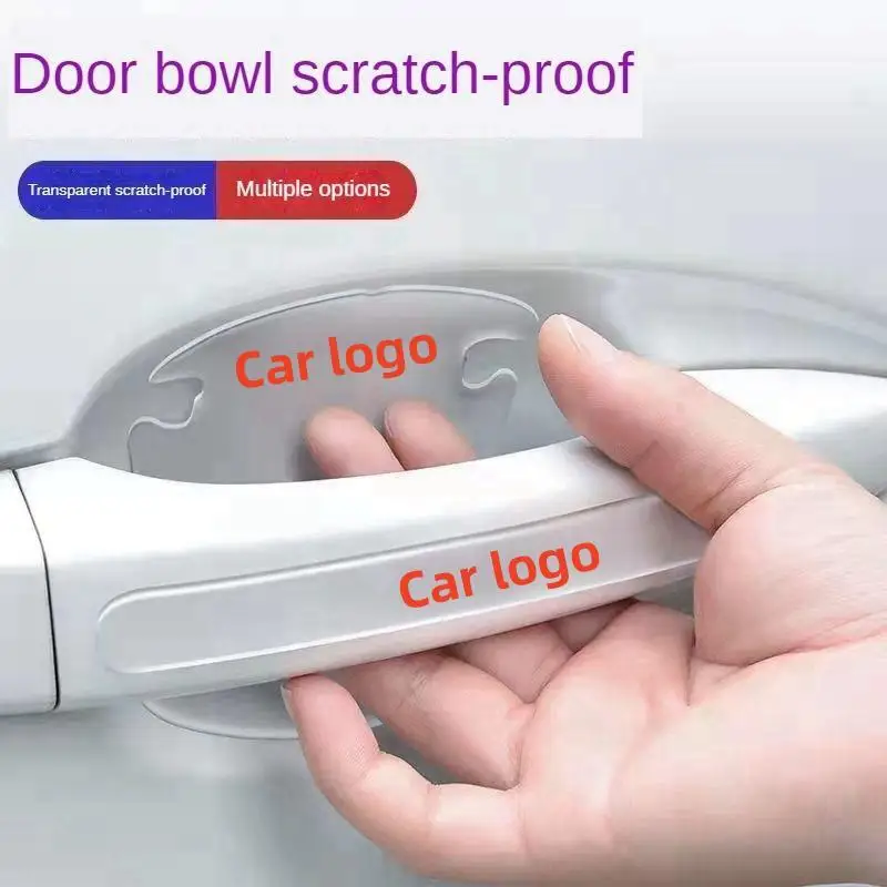 車のドアボウルハンドル保護ステッカー、Rarviewミラードアトリミングロゴ、カーアクセサリー