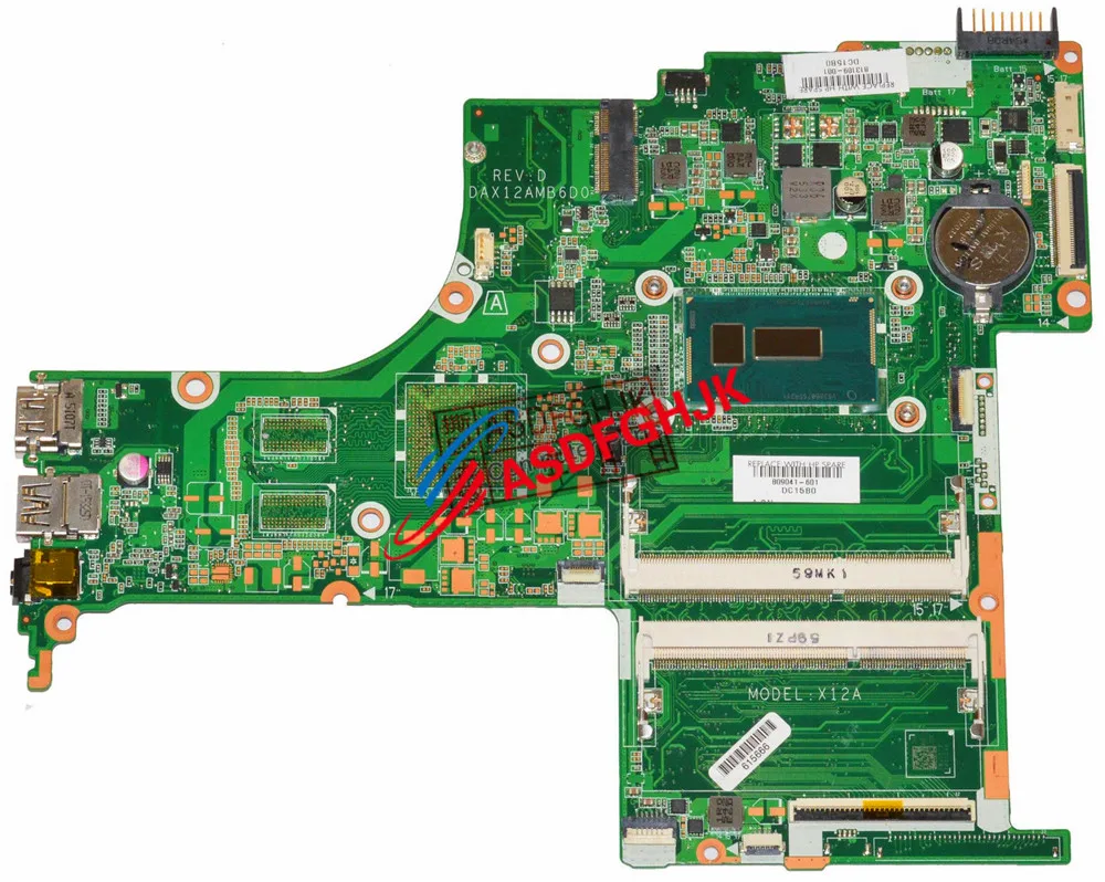 

Original FOR HP 15-AB Laptop Motherboard WITH i5-5200U 2.2GHz CPU 809041-601 DAX12AMB6D0 Fully tested