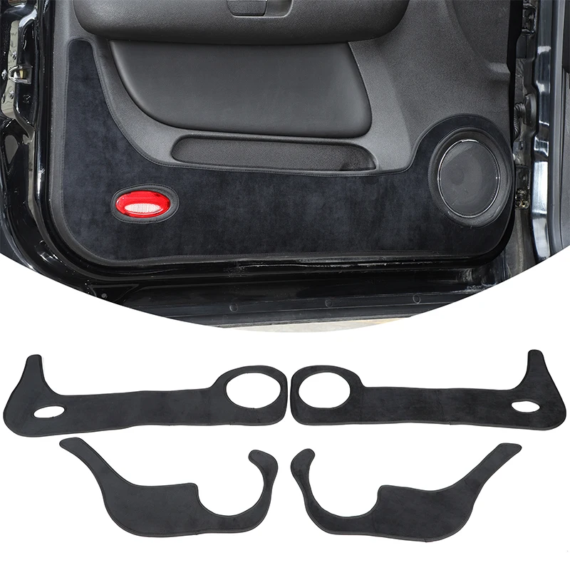 

4piece set Velvet Black For Cadillac Escalade 2007-2014 Car Door Anti-Dirty Mat Car Interior Protection Modification Accessories