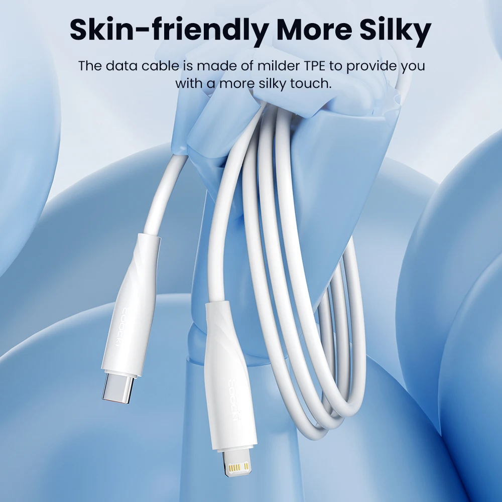 Toocki 20 واط USB C كابل الإضاءة آيفون 14 13 12 برو ماكس باد شحن سريع نوع C إلى الإضاءة شاحن الحبل آيفون X XR #3