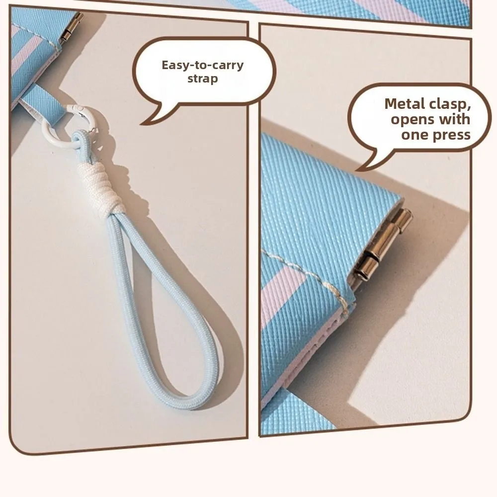 Borsa per occhiali in pelle PU da cartone animato da 2 pezzi Borsa per occhiali impermeabile con chiusura automatica per dopamina Stile coreano con cordino