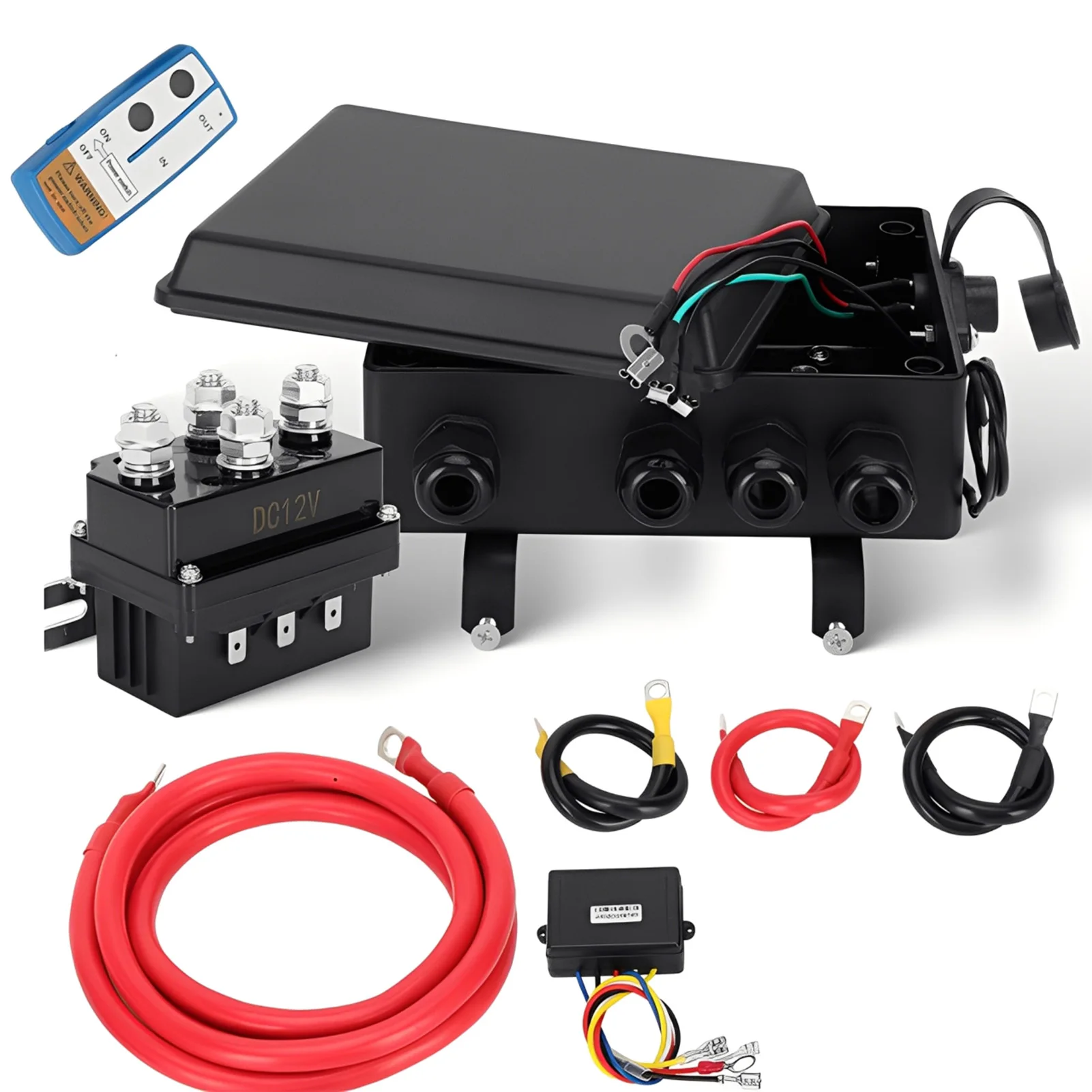 

Универсальный контроллер 12 В, 500 А, комплект предварительно смонтированного блока управления, электромагнитный контактор, расслабляющий для электрических лебедок 8000-17000 фунтов ATV UTV