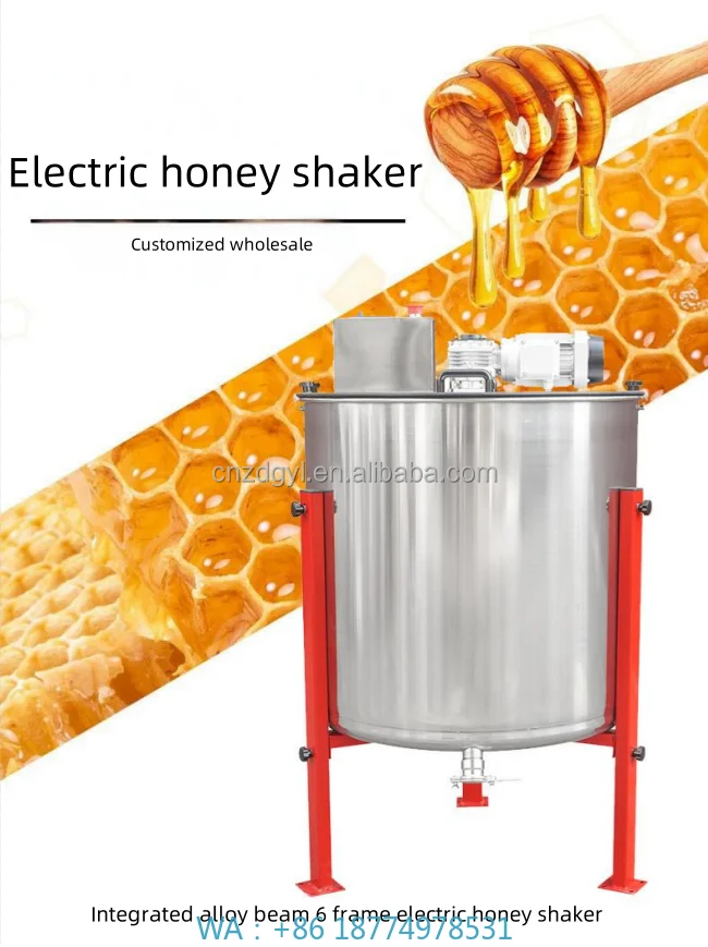 Processing Machine Honey Centrifuge6 Frames Manual Honey