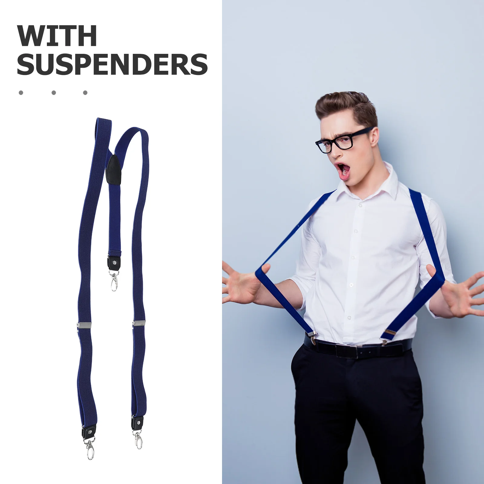 남녀공용 Y자형 서스펜더, 헤비듀티 후크 잠금, 조절 가능한 스트랩, 드레스 팬츠, 서서 일하거나 하루 종일 걷는 동안 착용 가능