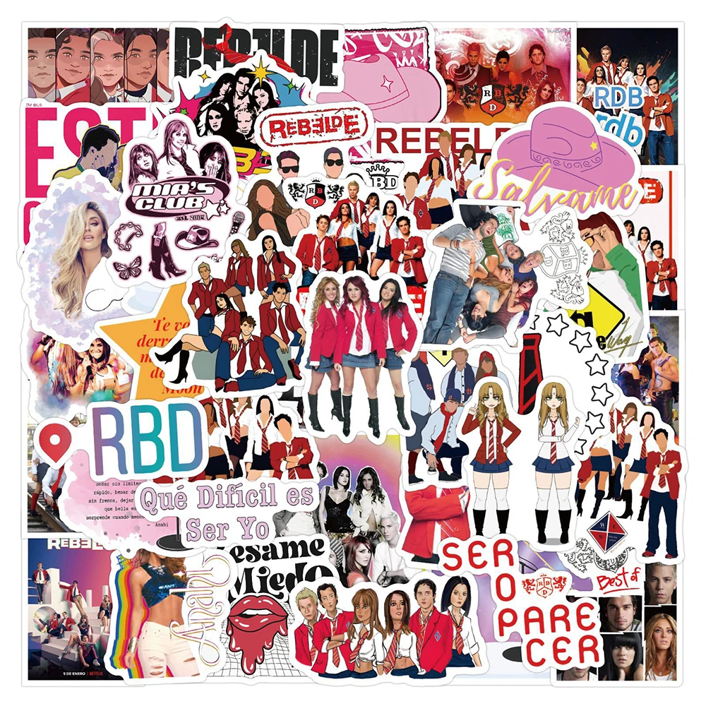 10/30/50/110 SZTUK Naklejki Singer RBD Rebelde DIY Album Artykuły Papiernicze Telefon Laptop Gitara Lodówka Fajne Graffiti Zabawki Dekoracja
