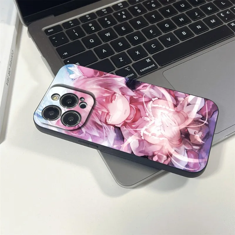 Puella Magi Madoka Magica Anime Phone Case FOR IPhone 14 13 11 12 Pro 8 7 Plus X 13 Pro MAX XR XS MINI SE 2020 Black Covers image 3