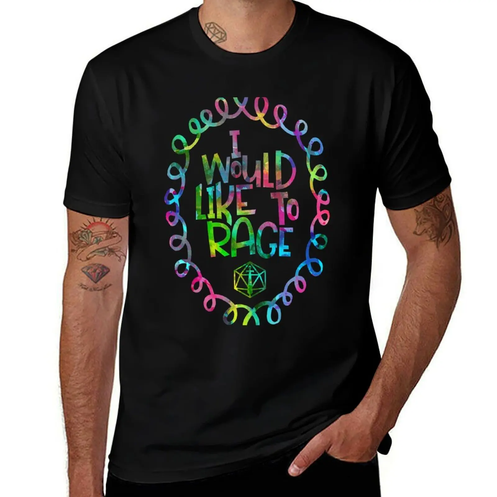 I Would Like to Rage T-Shirt Basic Solid Color Short Sleeve T-Shirt