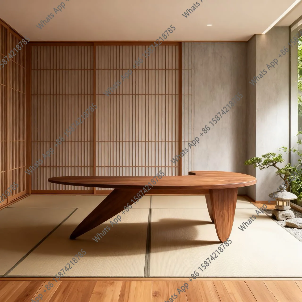 Nordic Modern Simple Solid Wood Desk Curved Personality Creative Computer Desk Writing Desk Household Single
