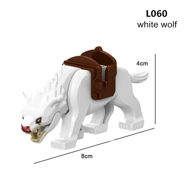 Magic Middle Series Classic Animals Building Blocks Creative War Mount Elk Boar Wolf DIY Bricks Toys For Children Christmas Gift