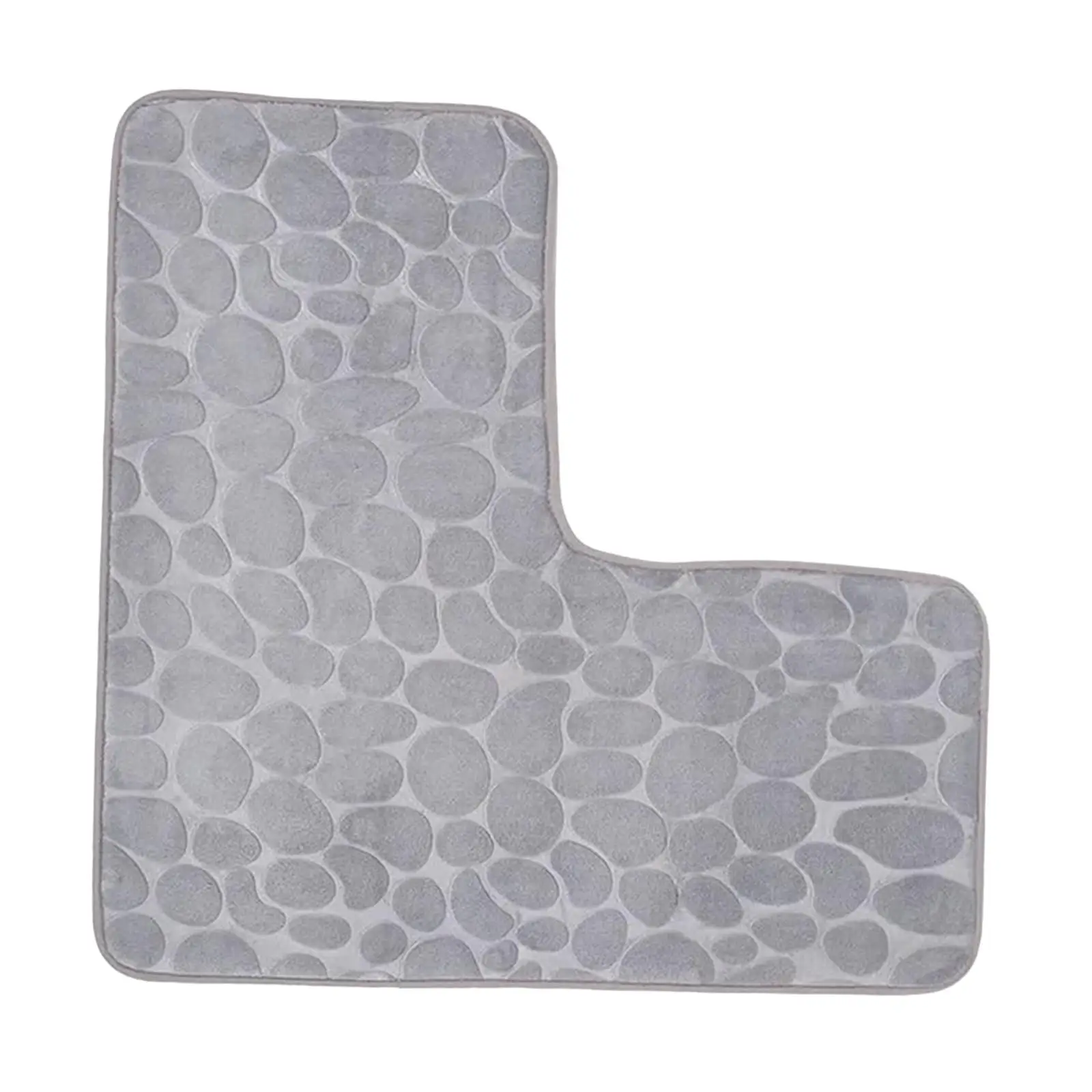 

Bathroom Corner Mat L Shaped Absorbent Rug Soft Coral Fleece Non Slip Floor Mat for Toilet