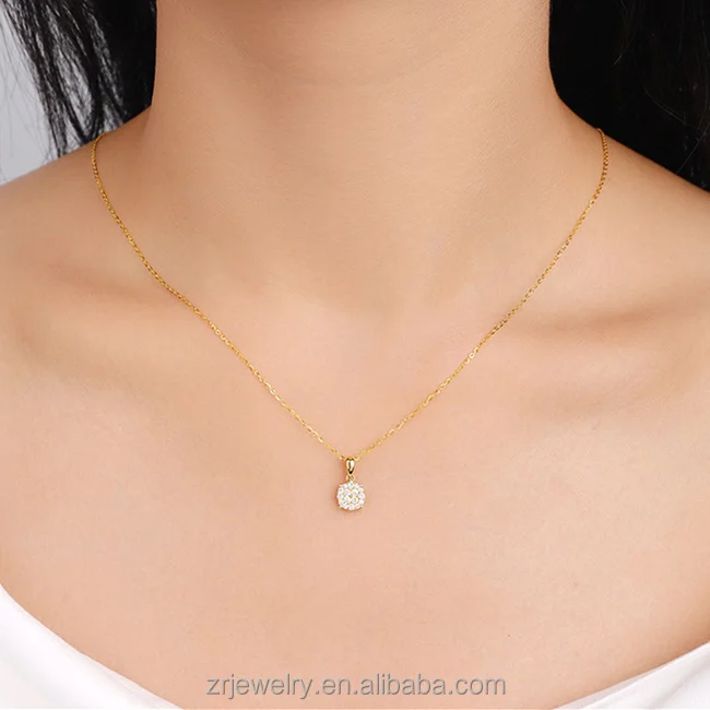 

Luxury Gift 18k Gold Necklace Laboratory Growth Diamond Female 0.5ct 1ct Engagement Pendant Jewelry Boutique Necklace
