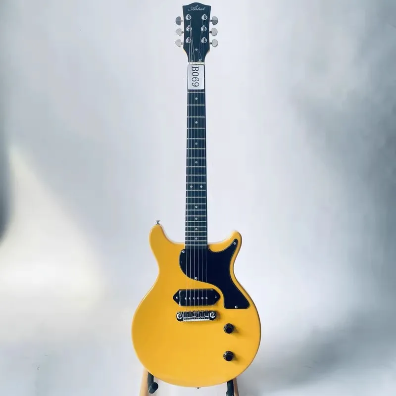 B069 Artist AP58J TV Yellow Color 6 String Electric Guitar Flat Body Set-in NecK Wilkinson Birdges Daddario String with P91