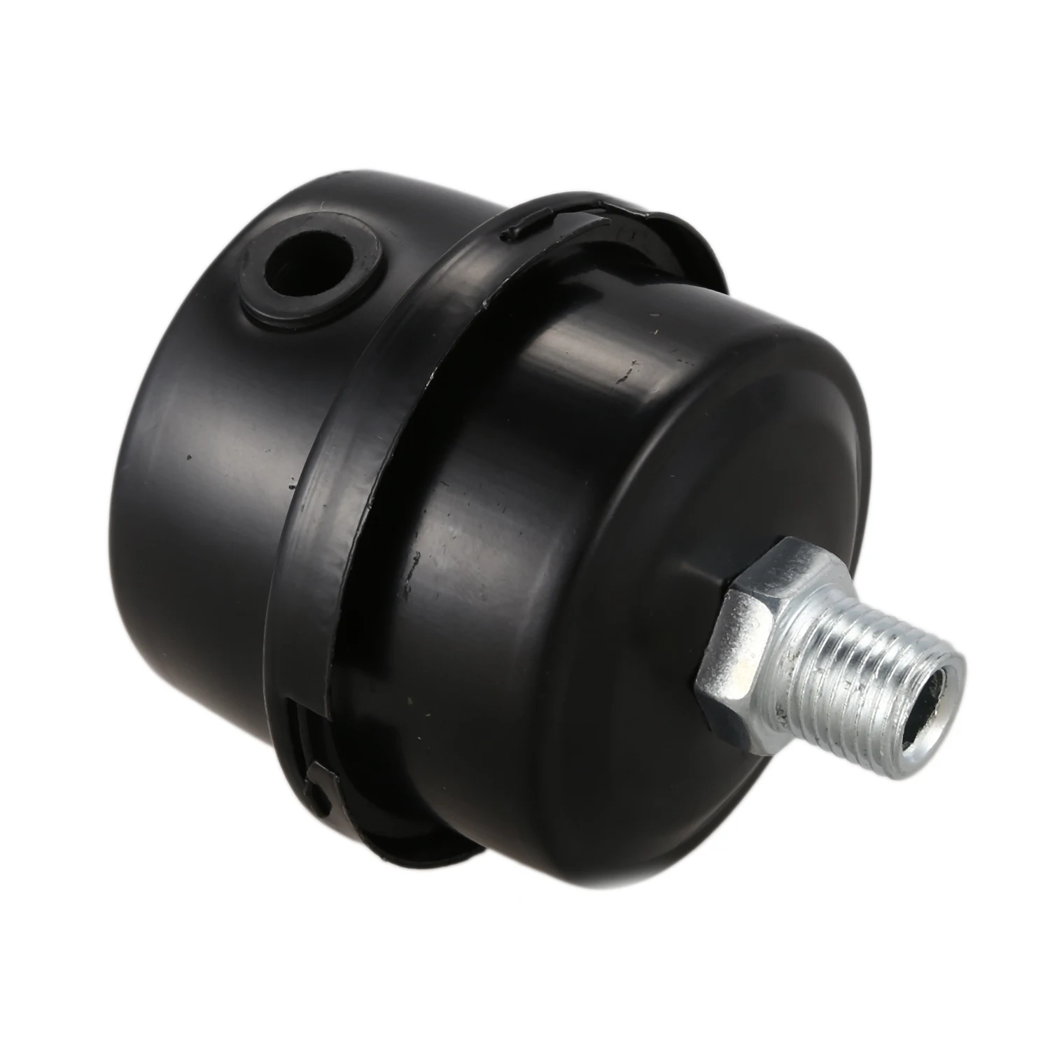 エアコンプレッサー インテークフィルター マフラー サイレンサー 1/4BSP 13mmネジ ブラック SQ